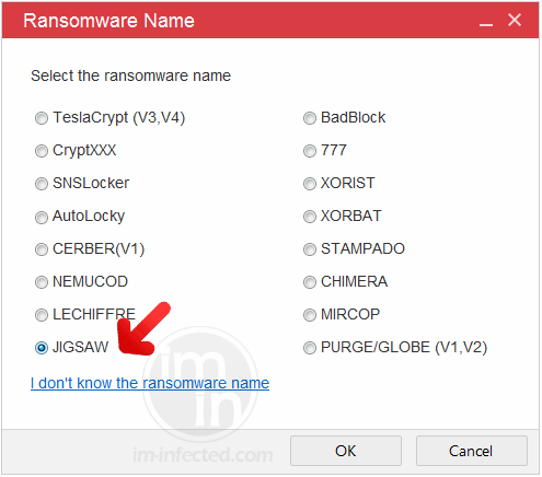 Select Jigsaw Ransomware Select Jigsaw