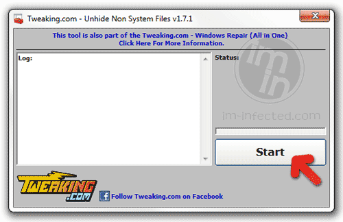 Unhide Non System Files Unhide Files Interface