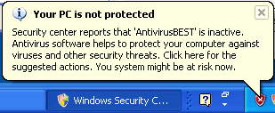 Your PC is not Protected - Pop up Your-PC-is-not-protected-system-alert
