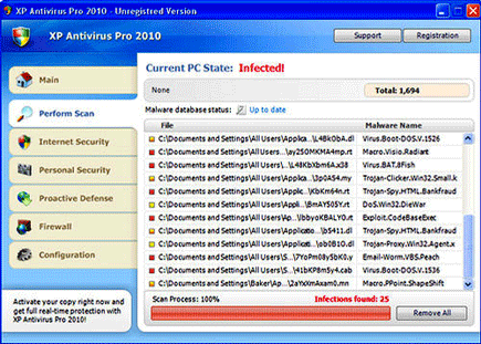 xp-antivirus-pro-2010 XP Antivirus Pro 2010 Screen Shot Image