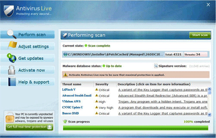antivirus-live-2010 Antivirus Live 2010 Screen Shot Image