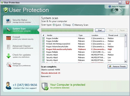 User Protection Screenshot Image User Protection