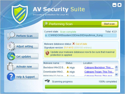 AV Security Suite AV Security Suite Screen Shot Image