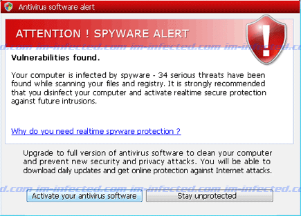 Attention! Spyware Alert Attention! Spyware Alert Screenshot Image