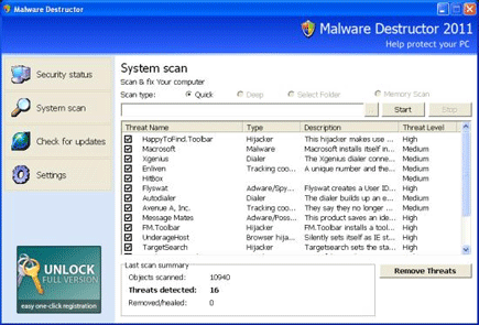 Malware Destructor 2011 Malware Destructor 2011