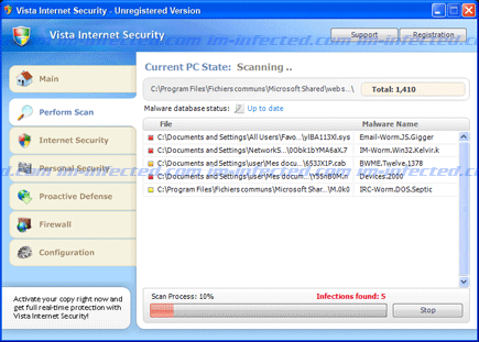 Vista Internet Security Screen Shot Image Vista Internet Security