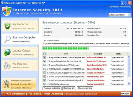 Internet Security 2011 Screen Shot Image of Internet Security 2011