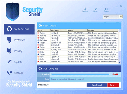 Security Shield Screen Shot Image of Security Shield