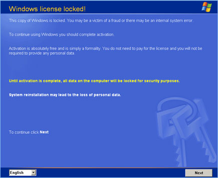 Windows License Locked! Fake Windows License Locked!