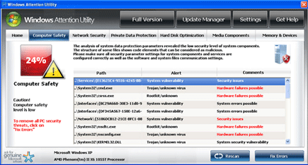 Windows Attention Utility Windows Attention Utility Scanner