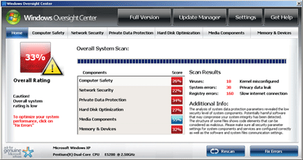 Windows Oversight Center Windows Oversight Center Scanner
