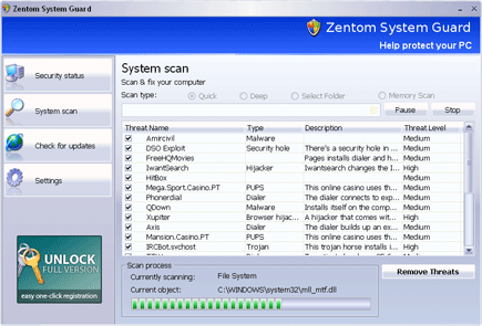 Zentom System Guard Protection Zentom System Guard Protection Scanner