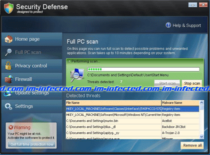 Security Defense Screen Shot Image Image of Security Defense Virus