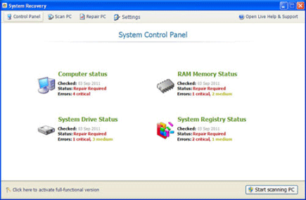 System Recovery Virus System Recovery Virus Scanner