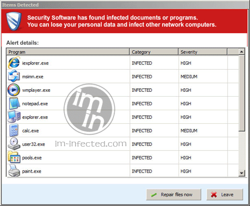 Fake Alert Items Detected Alert