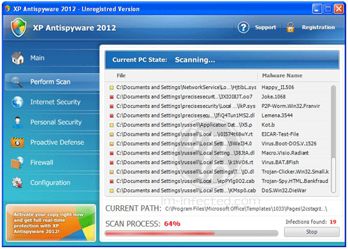 XP Antispyware 2012 GUI XP Antispyware 2012