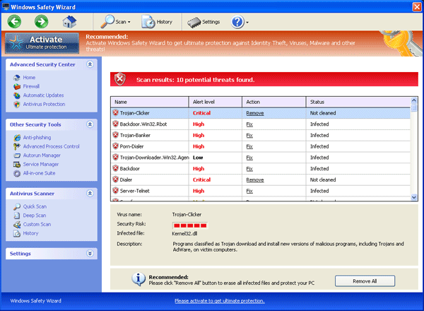 Windows Safety Wizard Windows Safety Wizard Scanner