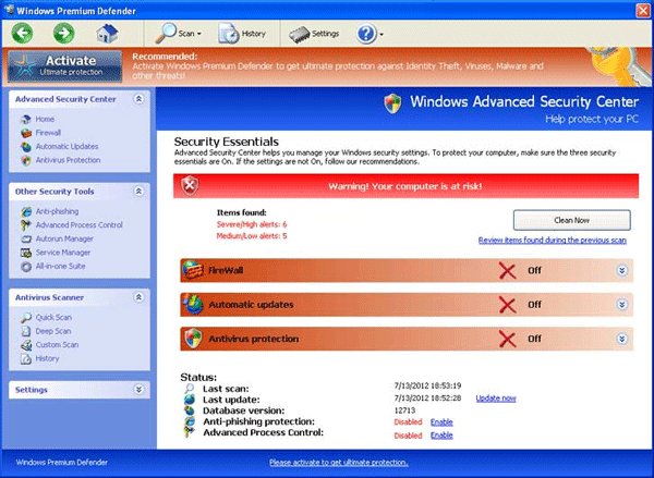Windows Premium Defender Windows Premium Defender Scanner