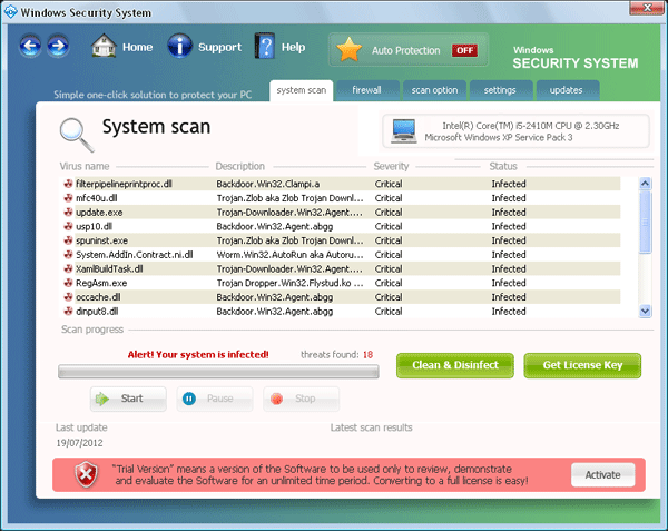 Windows Security System Windows Security System Scanner