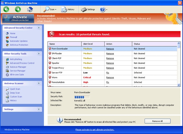 Windows Antivirus Machine Windows Antivirus Machine Scanner