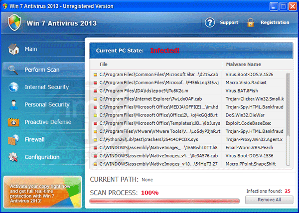 Win 7 Antivirus 2013 Win 7 Antivirus 2013 Malware