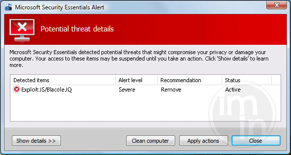 Exploit:JS/Blacole.JQ Exploit:JS/Blacole.JQ