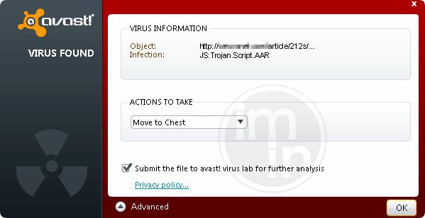 JS:Trojan.Script.AAR JS:Trojan.Script.AAR