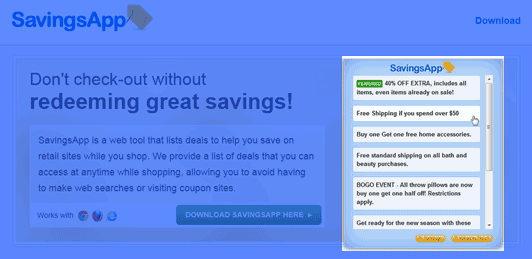 SavingsApp Ads SavingsApp