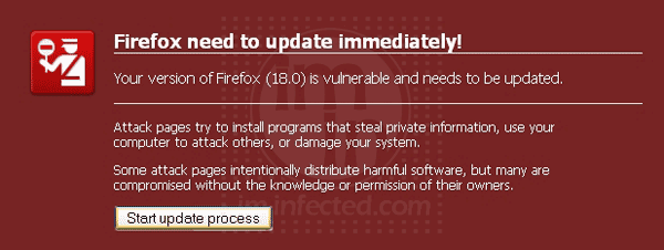 'Firefox need to update immediately!' Hijacker 'Firefox need to update immediately!'