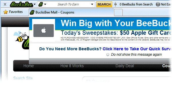 Bucksbee Search and Toolbar Bucksbee Loyalty