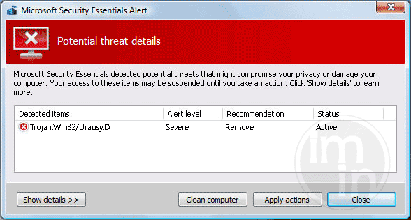 Trojan:Win32/Urausy.D Trojan Urausy