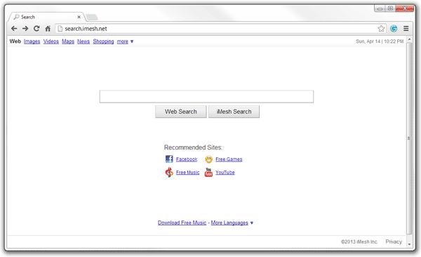search.imesh.net Hijacker iMesh Search