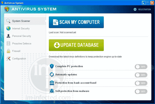 "Antivirus System" antivirussystem-malware