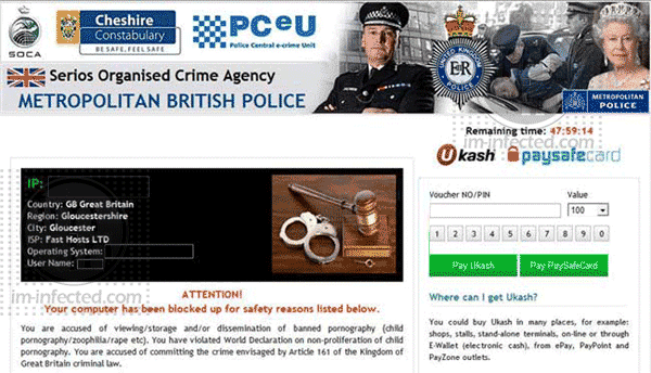 Metropolitan British Police (Ukash Virus) british-police-ukash