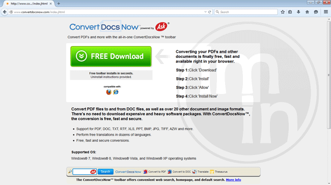 Convert Docs Now Toolbar