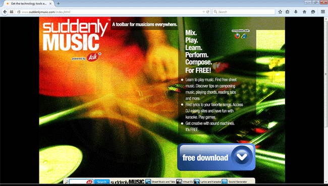 SuddenlyMusic Toolbar