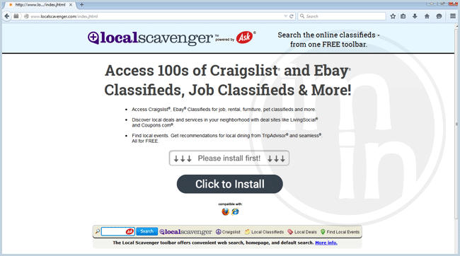 Local Scavenger Toolbar