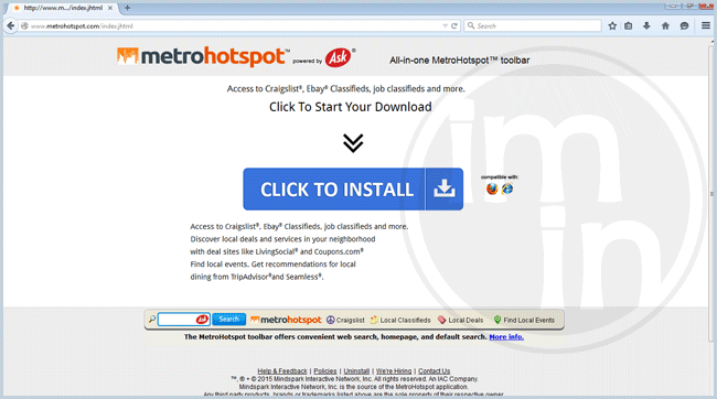 Metro Hotspot Toolbar