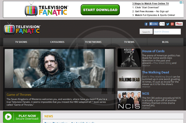 Television Fanatic Toolbar
