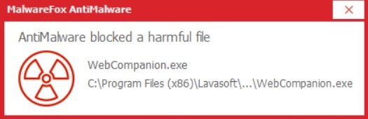 LavaSoft Web Companion Real-Time Detection