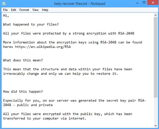 Help recover files.txt Help recover files.txt