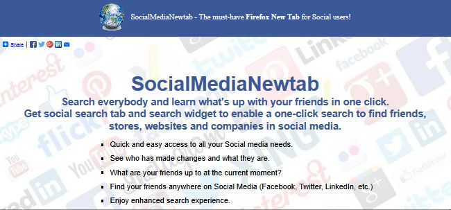 Social Media Newtab Social Media Newtab