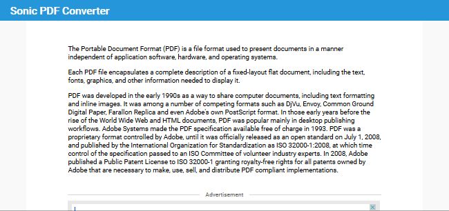 Sonic PDF Converter