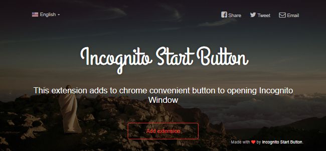 Incognito Start Button Incognito Start Button