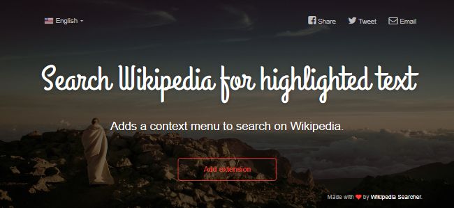 Search Wikipedia for Highlighted Text Search Wikipedia for Highlighted Text