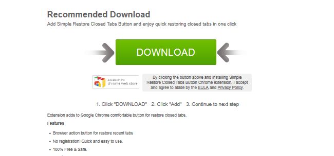 Simple Restore Closed Tabs Button Simple Restore Closed Tabs Button