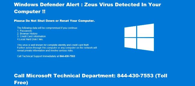 “Zeus Virus Detected” “Zeus Virus Detected”