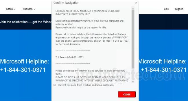 WANNACRY DETECTED WANNACRY DETECTED