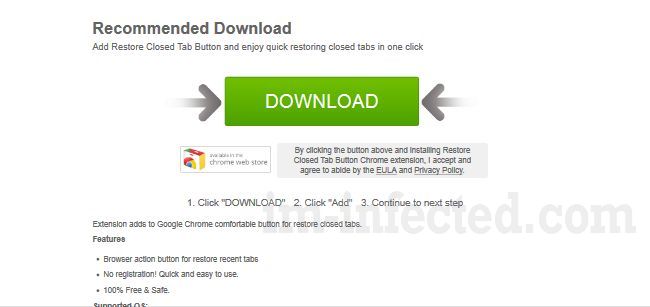 Restore Closed Tab Button Restore Closed Tab Button