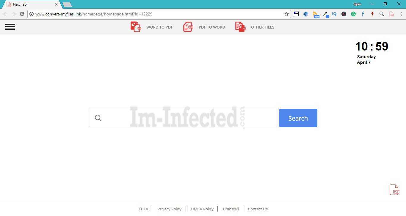 Convert-myfiles.link Extension Removal Guide